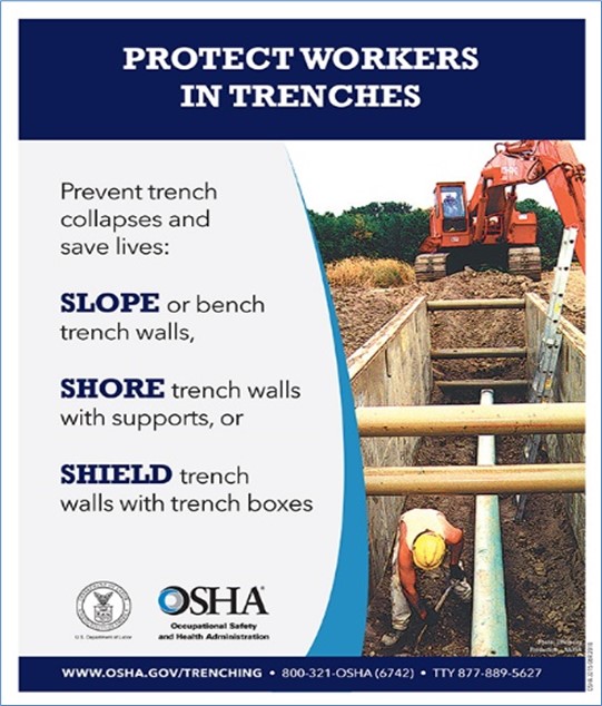 Protect Workers in Trenches: Slope. Shore. Shield.