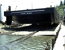 Figure 2: Barge on marine railway.
