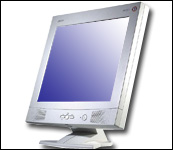 Figure 2. Flat-panel displays take up less room than conventional monitors