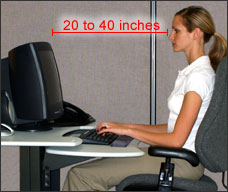 Figure 1. Preferred viewing distance is 20 to 40 inches