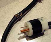 damaged electrical cord
