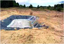 Figure 4. Reserve pit after digging and excavating. Photo Credit: OSHA (original eTool image)
