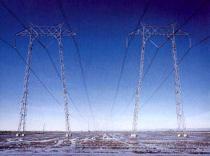 Figure 2. Transmission lines crossing the San Fernando Valley