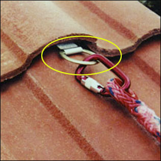 Figures 11 & 12 - Permanent anchors on completed roofs. For problems with accessibility in using figures and illustrations, please contact the DOC at 202-693-2020.