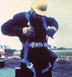 Figure 1: Worker with safety harness