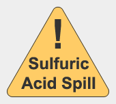 Figure 11. Sulfuric acid spill.