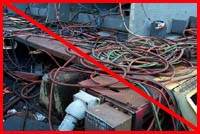 Figure 16: Hoses and welding leads present tripping hazard.