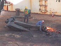 Figure 9: Worker exposed to health hazards from skin absorption and eye contact.