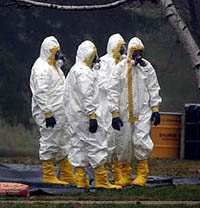 Figure 15: Workers with appropriate foot protection (such as, rubber boots)