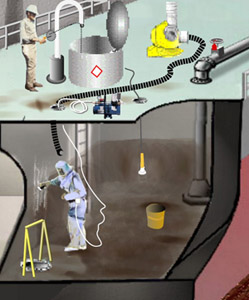 Figure 1: Toxic cleaning solvent hazards.