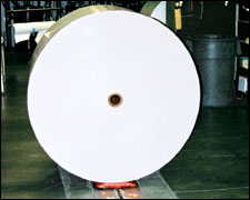 Figure 14. Trolley used to move rolls from staging area to press reel stand.