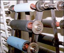 Figure 19. Storage of anilox rolls on racks placed no higher than chest height will minimize reaching.