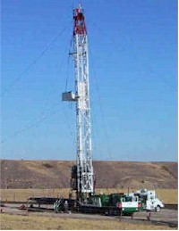 Figure 2. Well completion service rig