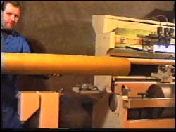 Figure 25. Mounting a flexographic printing plate on a lightweight, rigid sleeve instead of a heavy, plate cylinder.