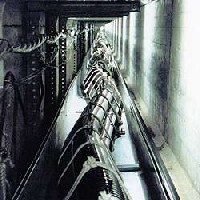 Figure 18. Cable snaking through underground transmission tunnel