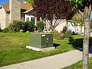 Figure 12. Pad-mounted residential distribution transformer