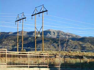 Figure 6. 230 kv wood transmission line towers