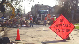 Photo courtesy of OSHA. This picture shows actual disaster site work conditions and may not illustrate proper safety and health procedures.