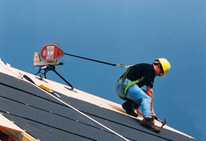 Rotating retractable anchor mast