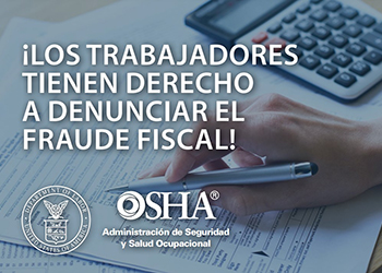 ¡Los trabajadores tienen derecho a denunciar el fraude fiscal!