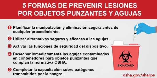 5 FORMAS DE PREVENIR LESIONES POR OBJETOS PUNZANTES Y AGUJAS