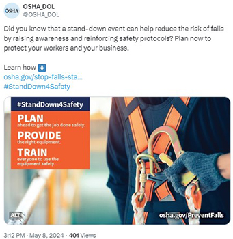 OSHA Tweet