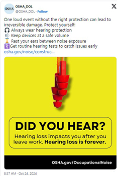 OSHA Tweet